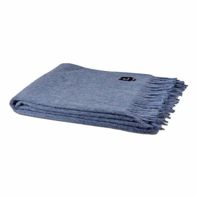 Alpaka Plaid 200 x 150 cm blau