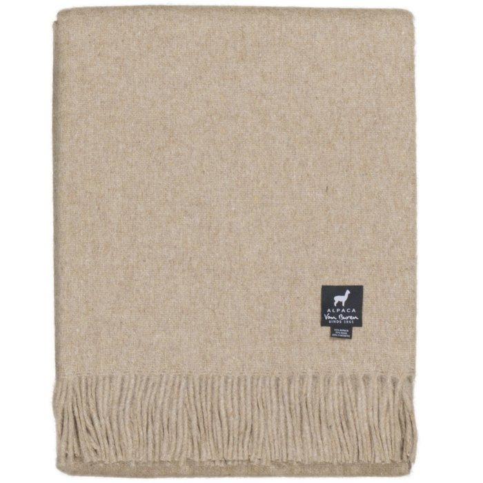 Alpaka Plaid 200 x 150 cm hellbeige