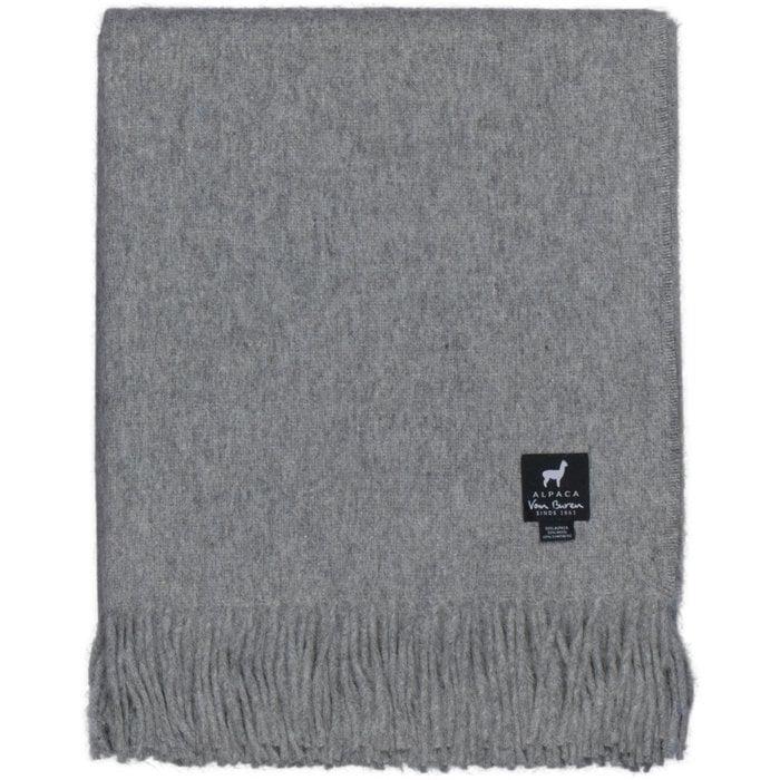 Alpaka Plaid 200 x 150 cm hellgrau