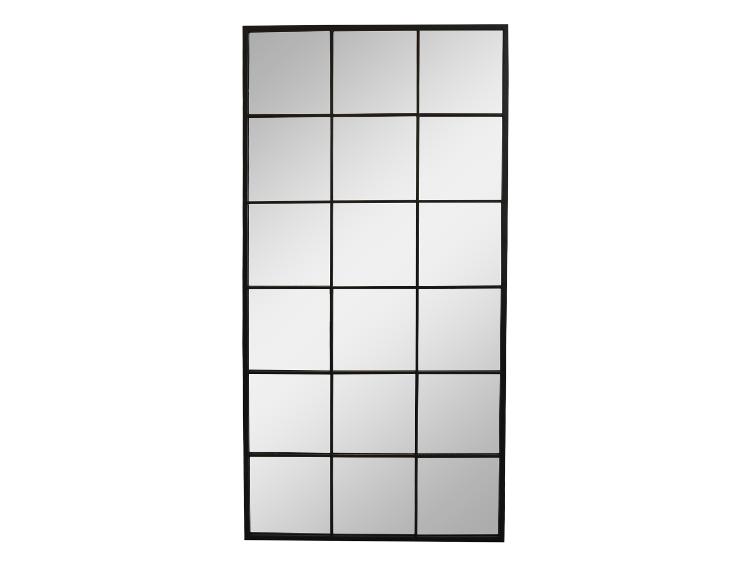 Factory Spiegel H180/L90/B2.5 cm antique schwarz
