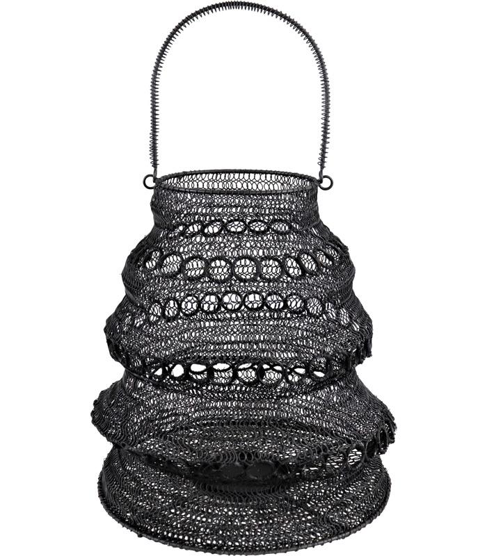 Laterne black 30x32 cm