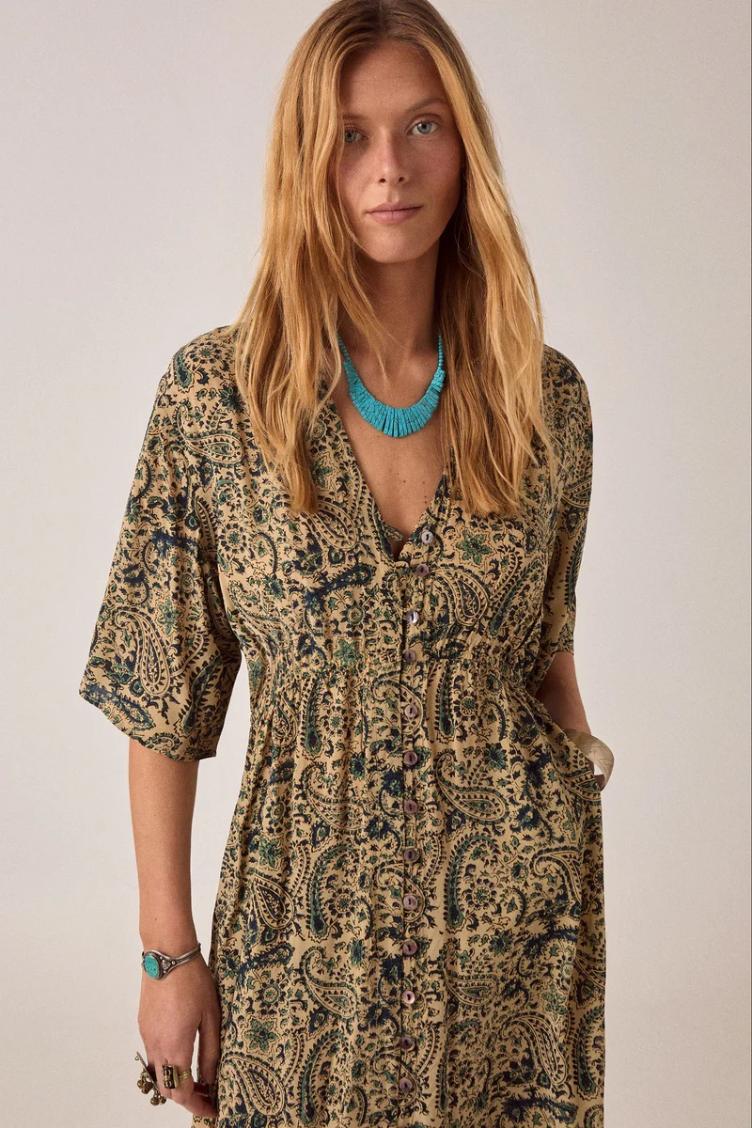 Kleid Boho Dark Paisley MANUELA