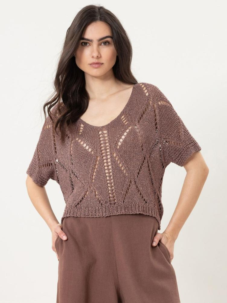Lina Ella Pulli kurzarm soft rose