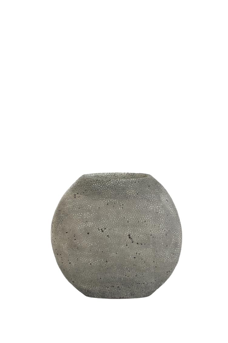 Vase Deko 30x11,5x27,5 cm RAYSKIN grau