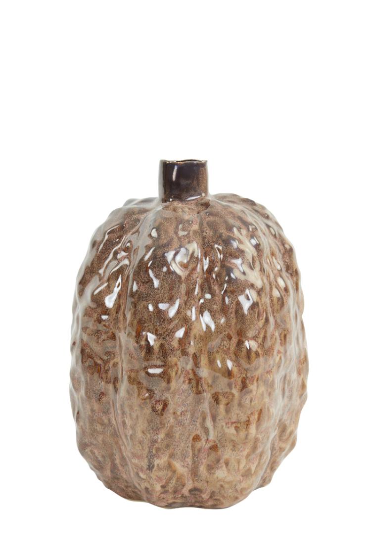 Vase Deko Ø14,5x20,5 cm ATOL Keramik aubergine