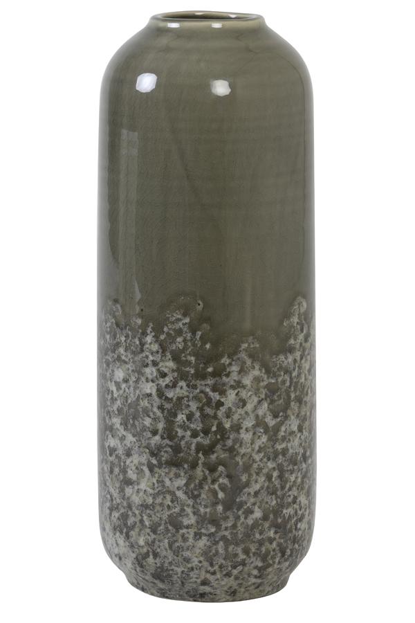 Vase Ø14x37,5 cm DULCI Keramik oliv grün