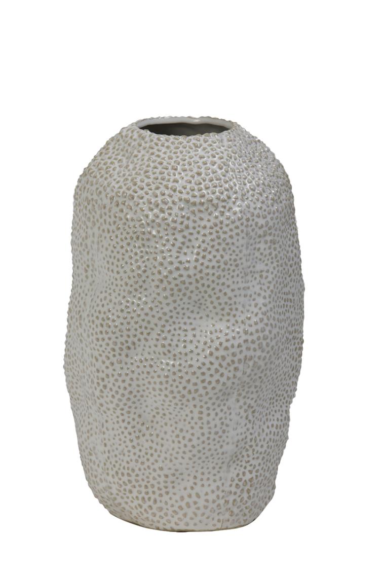 Vase Deko Ø15x25,5 cm ODYSSEE Keramik crème