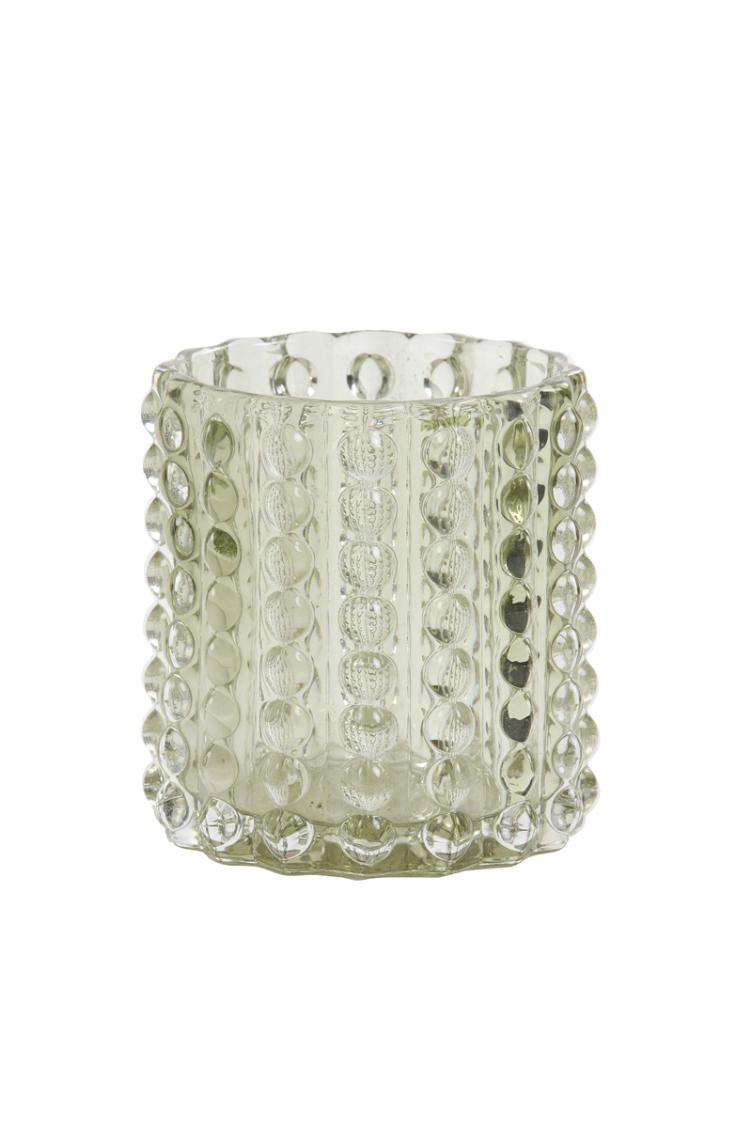 Teelicht Ø9x9,5 cm BABLY Glas hell grün