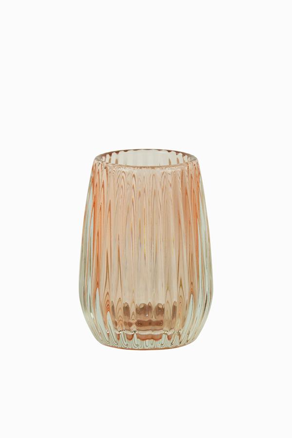 Teelicht Ø10x14 cm AIMEE Glas pfirsich