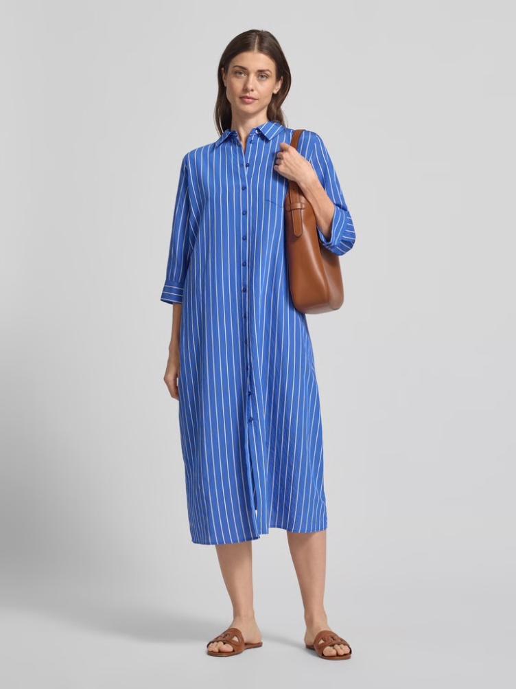 Midi A-Sharp shirtdress Blue Print