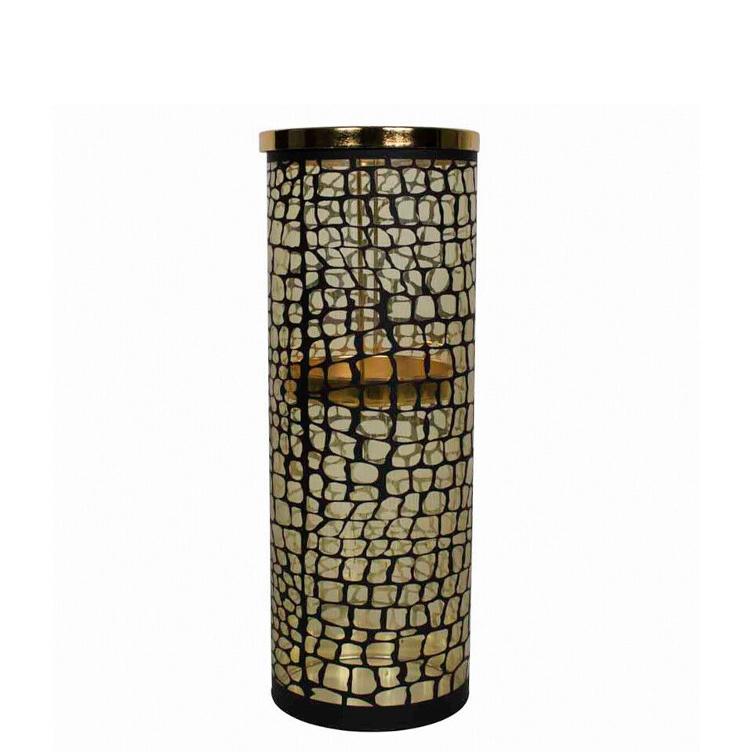 Windlicht gold croco large 30 cm
