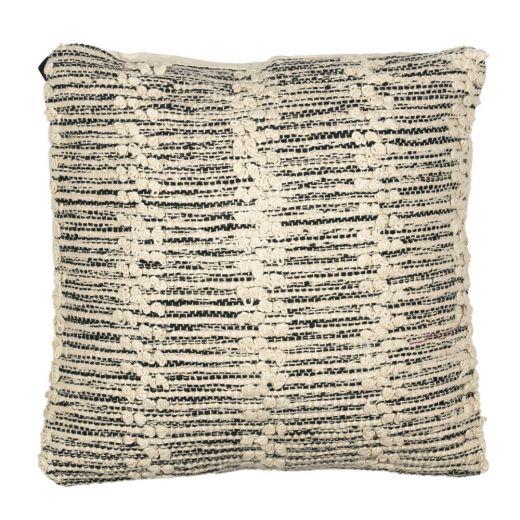 Kissen Boho grau/weiss