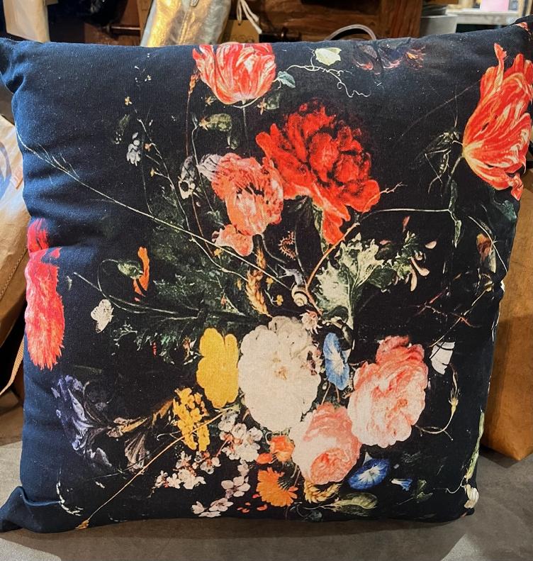 Kanevas Kissen Blumen 50x50 cm