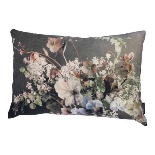 Kissen samt Blumen 40x60 cm