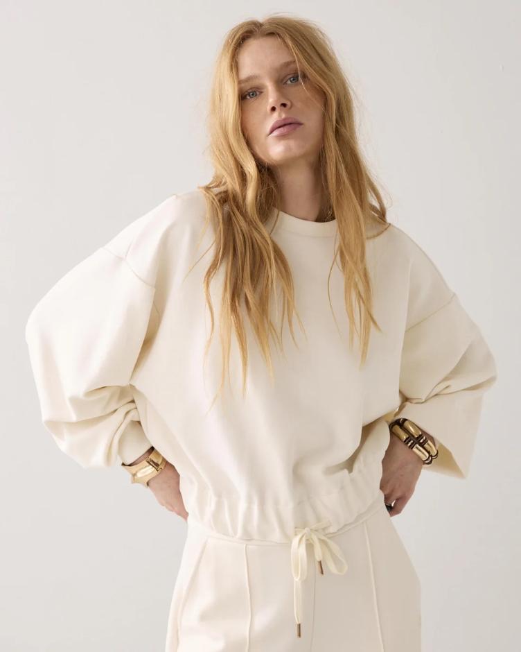 Sweatshirt Soft Scuba ivory