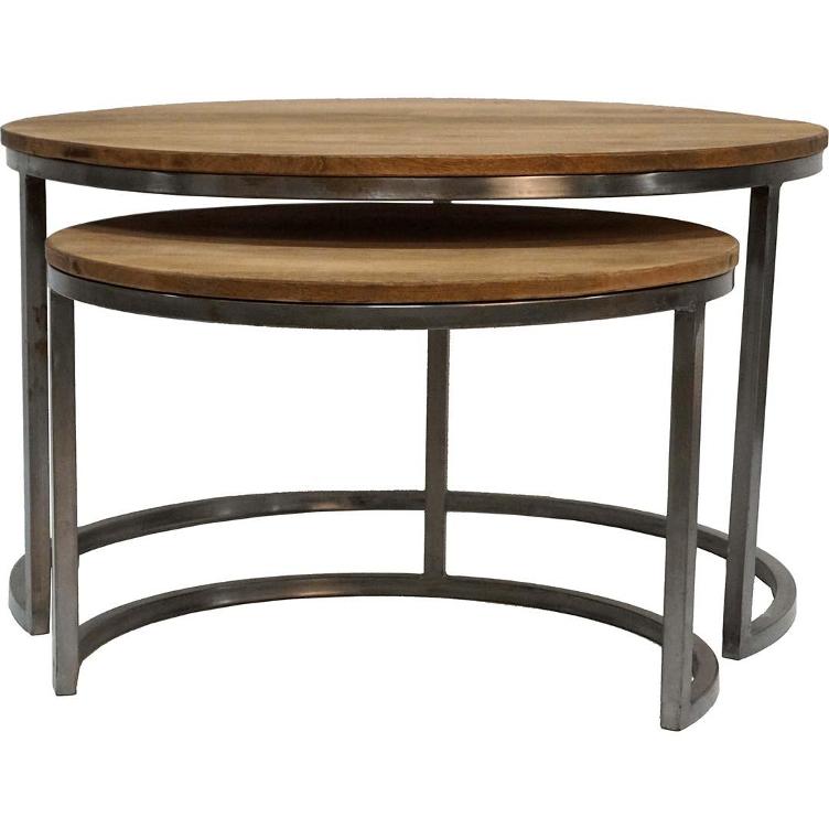 Runder Couchtisch 2er Set