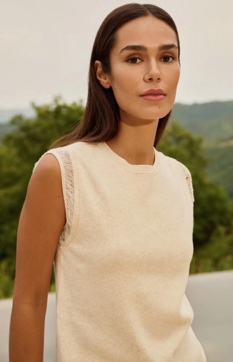 Top creme white Melange