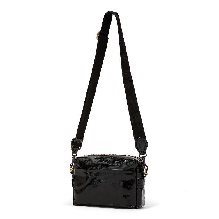 TRACOLLA BAG LARGE VERNICE (LACK) BLACK B22x H15 x T8 cm