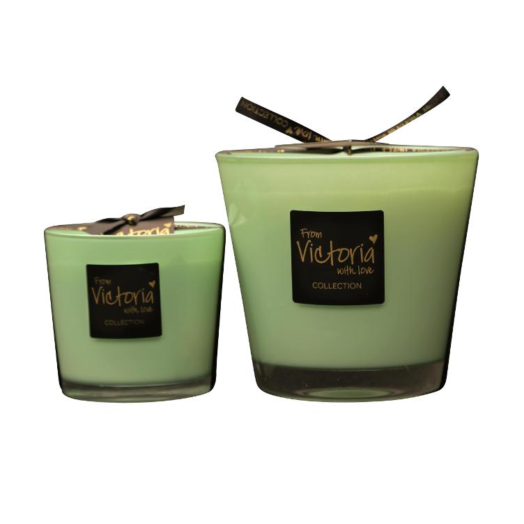 Duftkerze glossy medium MINT H13 /D 14 cm