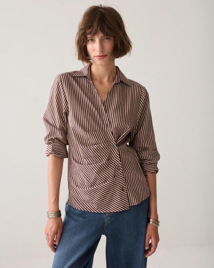 Wear-your-way Bluse zwei Töne
