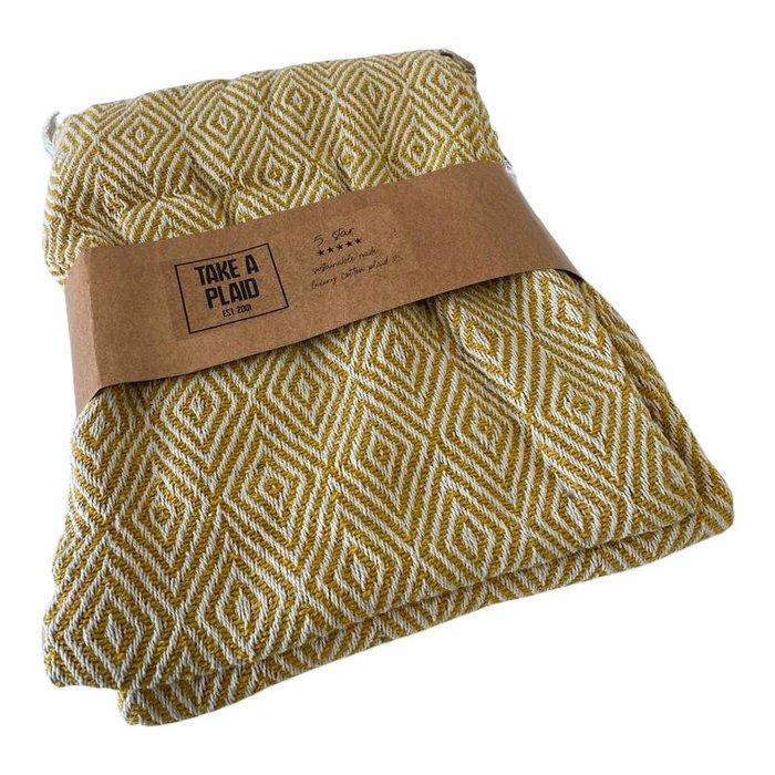 Plaid Bio Baumwolle 125x150 cm senf