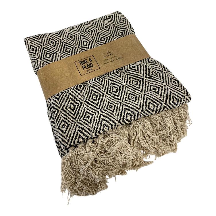 Plaid Bio Baumwolle 125x150 cm grau