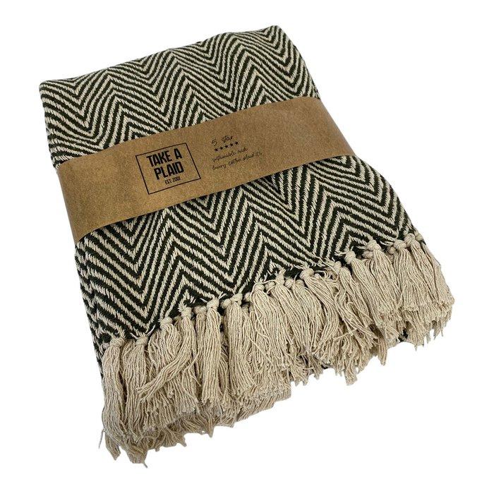 Plaid Bio Baumwolle 125x150 cm schwarz