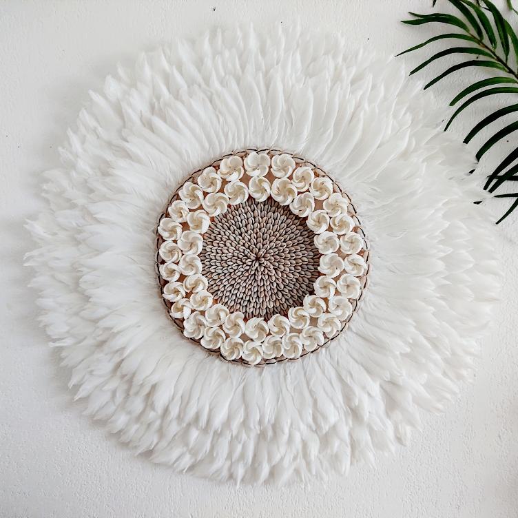 Juju Dekoration 60 cm weiss mit beige